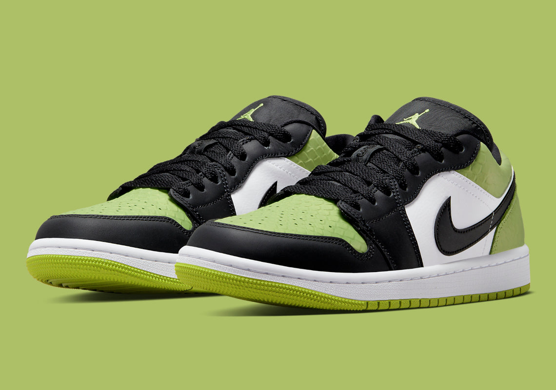 Jordan 1 Low "Sneakeskin Vivid Green"(W)