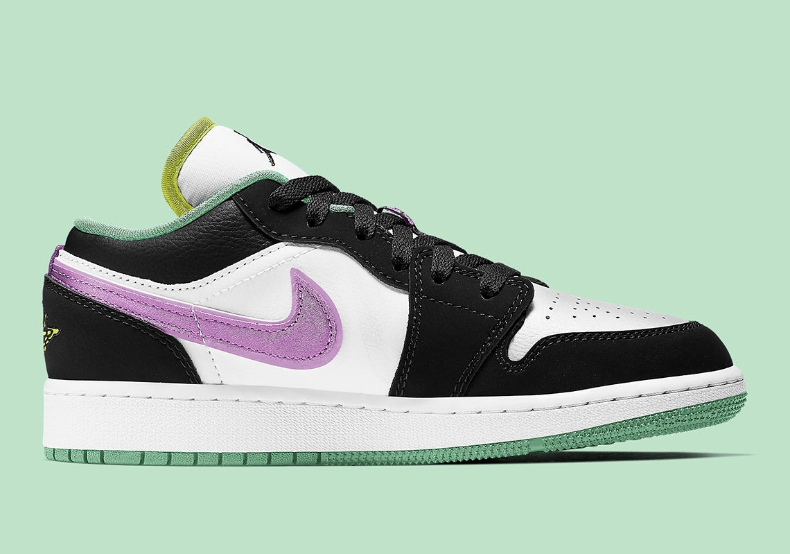 Jordan 1 Low "Black White Purple"
