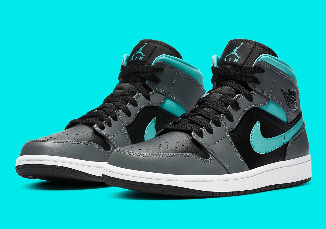 Jordan 1 Mid "Grey Aqua"