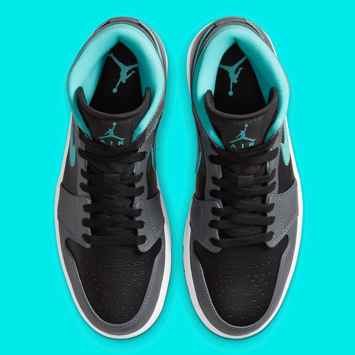 Jordan 1 Mid "Grey Aqua"
