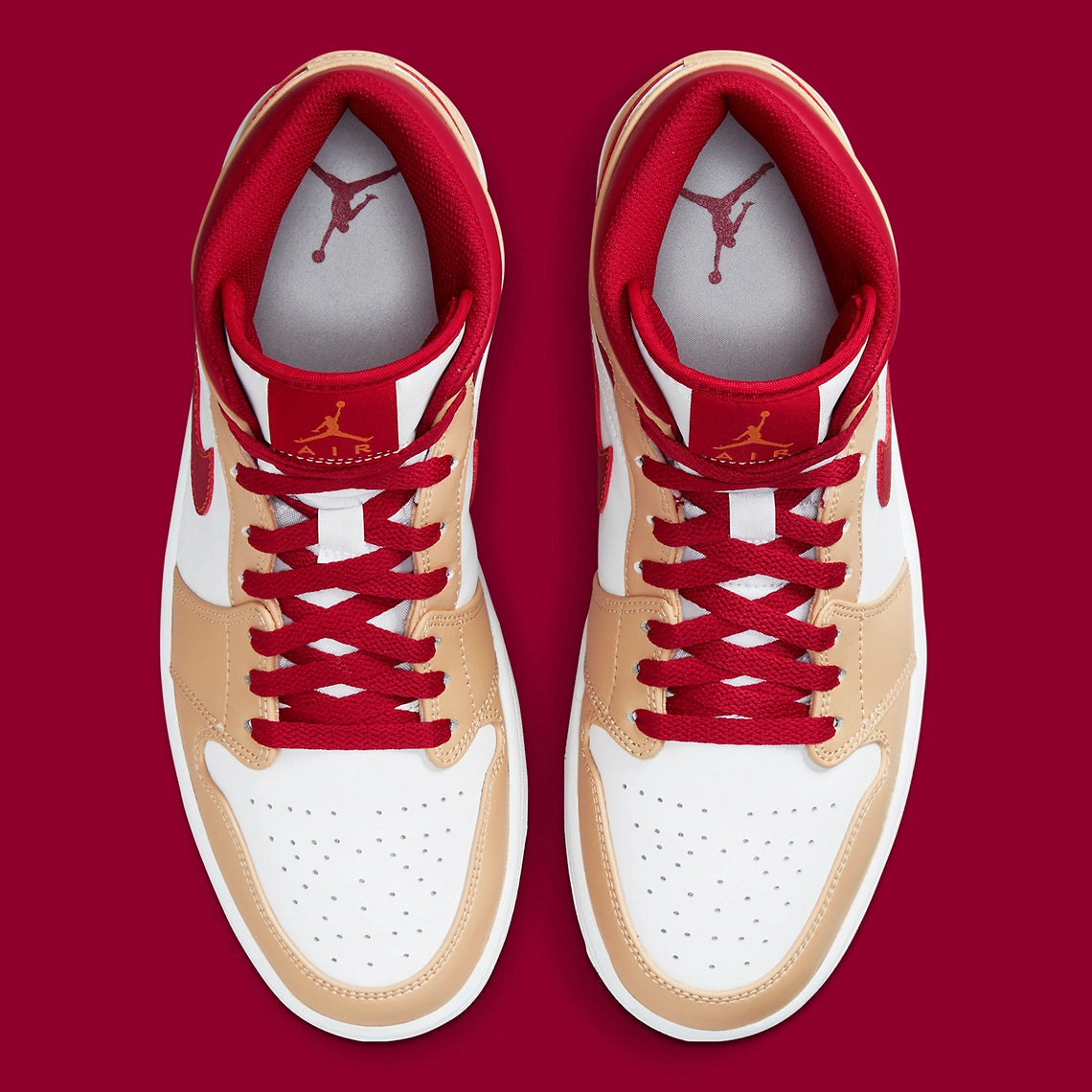 Jordan 1 Mid "Beige Red"
