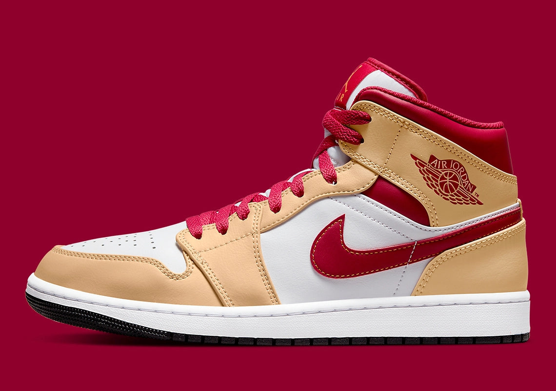 Jordan 1 Mid "Beige Red"