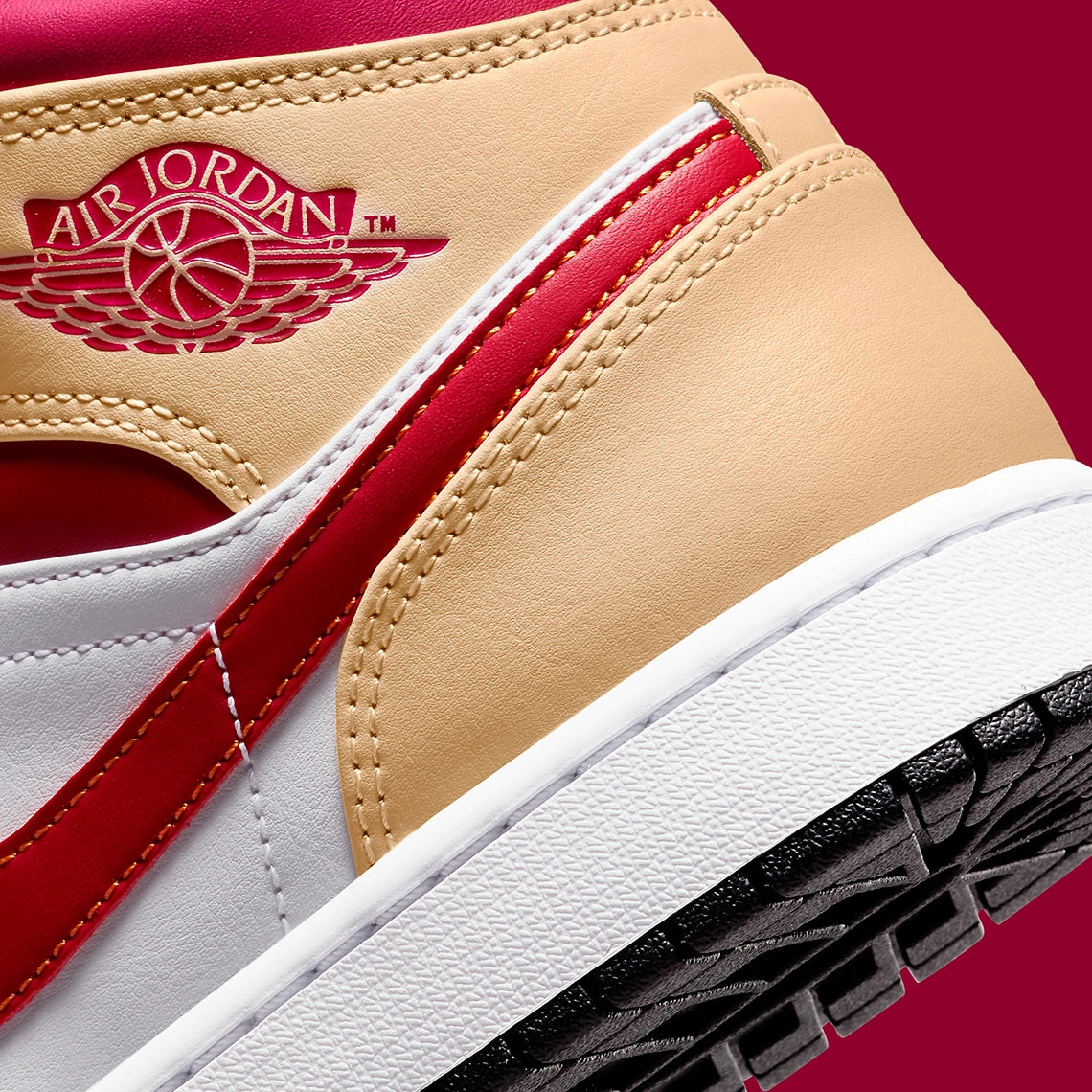 Jordan 1 Mid "Beige Red"