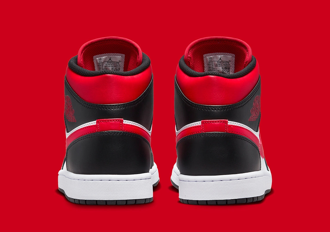 Jordan 1 Mid "White Black Red" (2022)