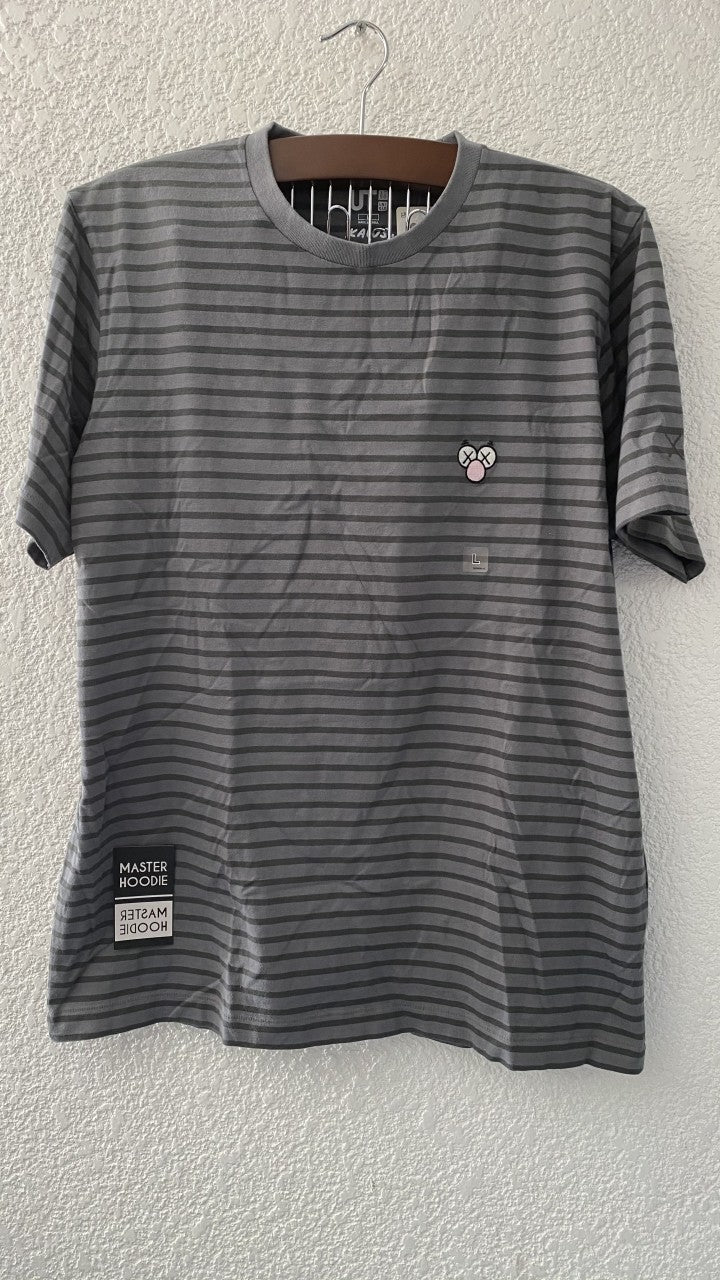 Playera KAWS X Uniqlo (Gray stripes)