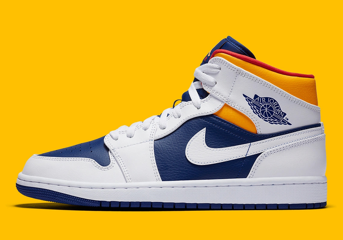 Jordan 1 Mid Royal Blue Laser Orange