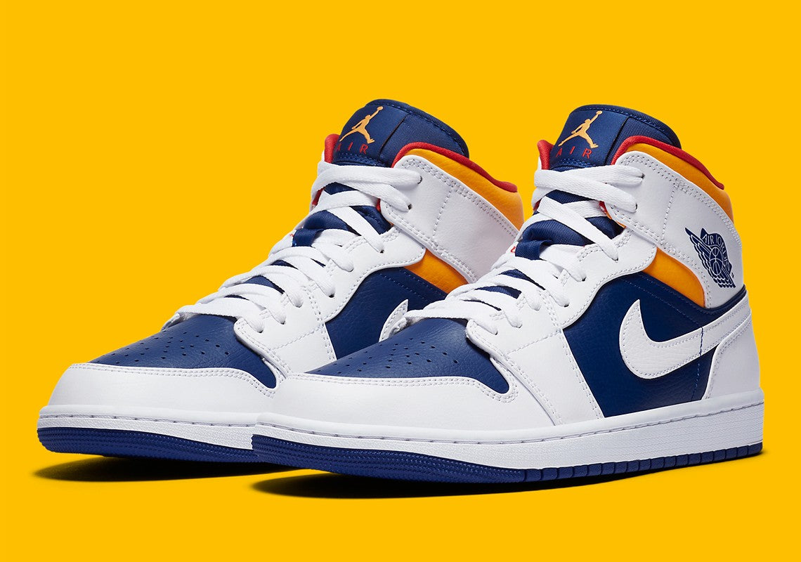 Jordan 1 Mid Royal Blue Laser Orange
