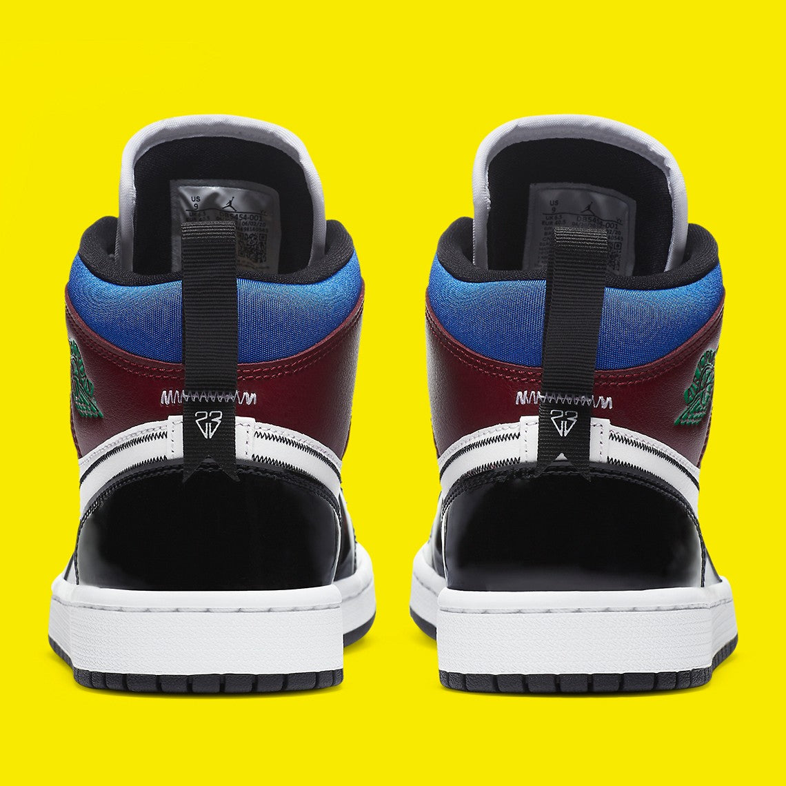 Jordan 1 Mid "Black White Multi-color" (W)