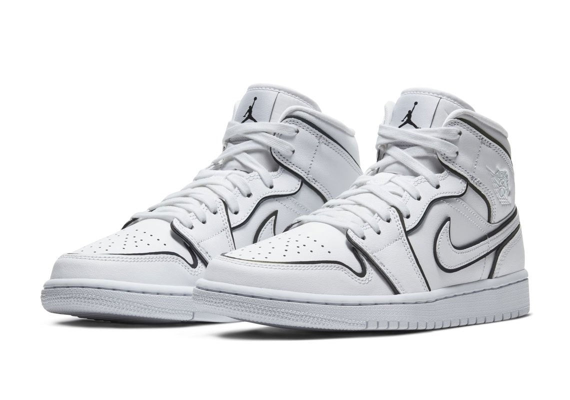 Jordan 1 Mid "Iridescent Reflective White"
