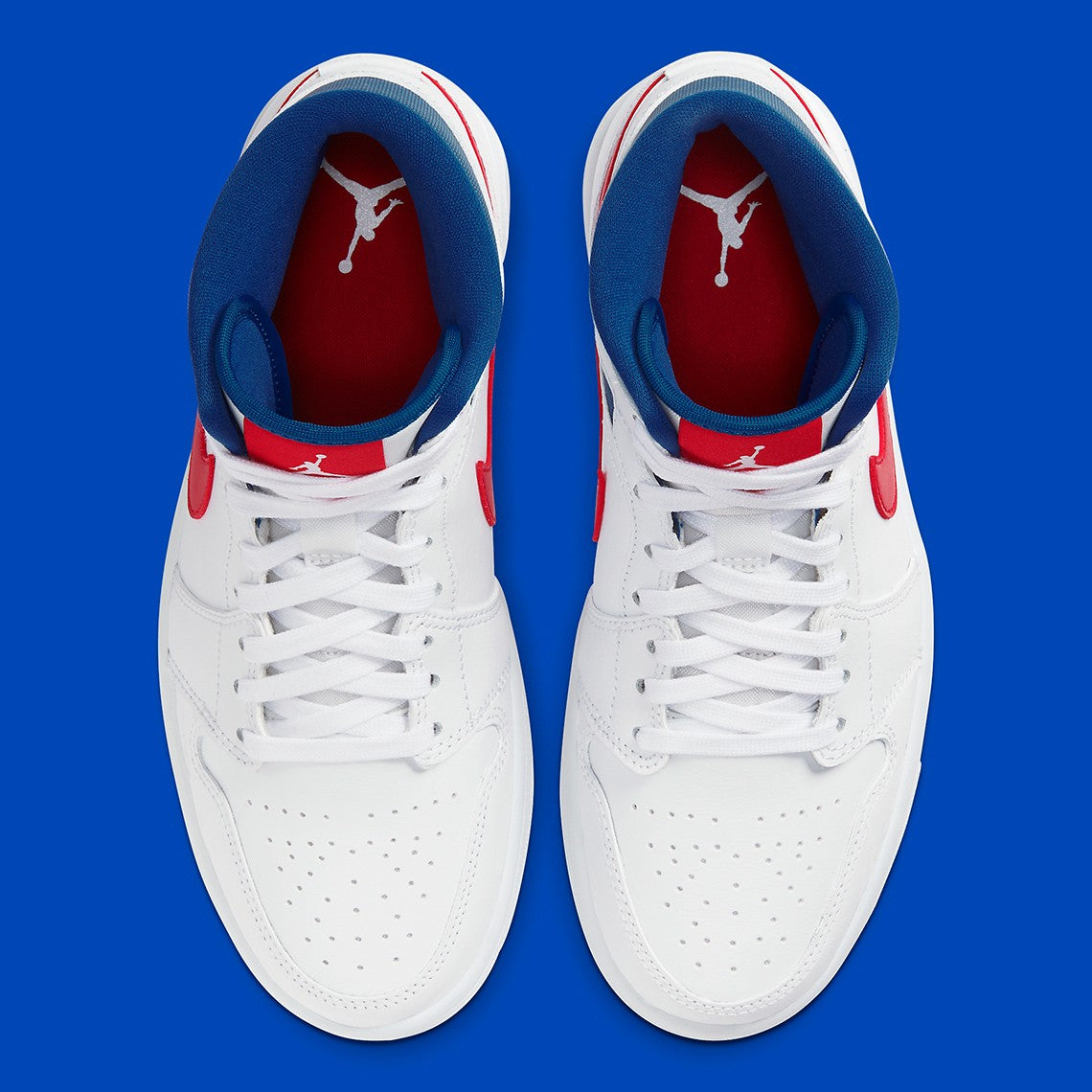 Jordan 1 Mid White Red Royal (W)