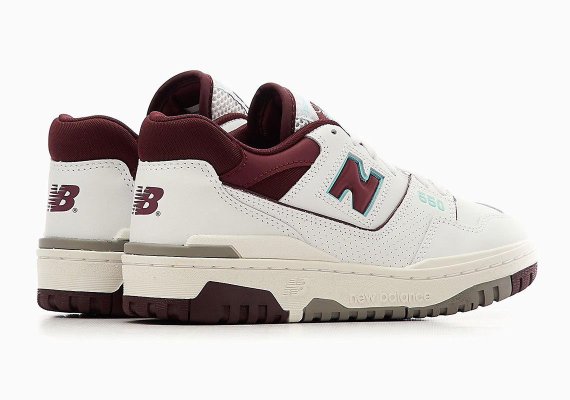New Balance 550 "White Bordeaux Red Grey"