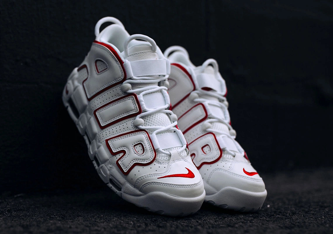 Nike Air More Uptempo "White Varsity Red Outline"