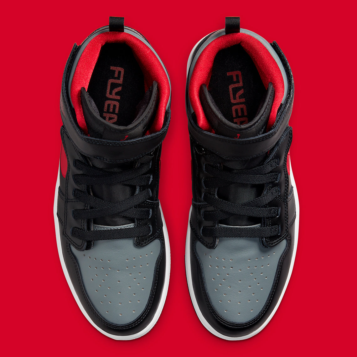 Jordan 1 High Flyease "Black Red Grey"