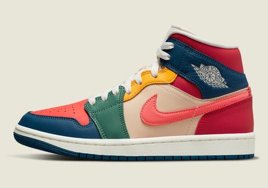 Jordan 1 Mid "Multi-color" (2022) (W)