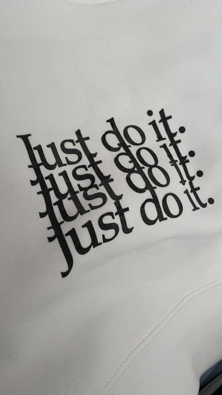 Nike just do it t shirt white on sale