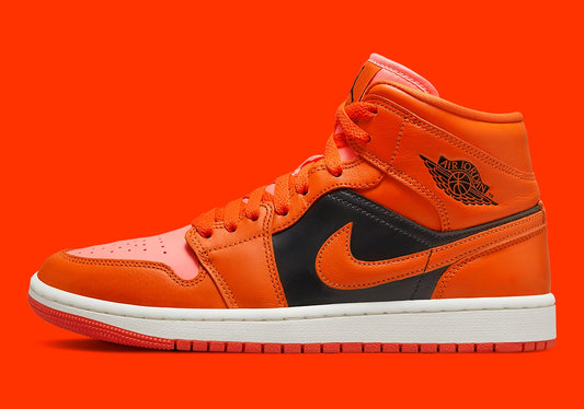 Jordan 1 Mid "Orange Black" (W)