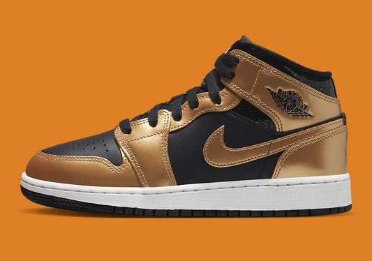 Jordan 1 Mid "Metallic Gold Black"