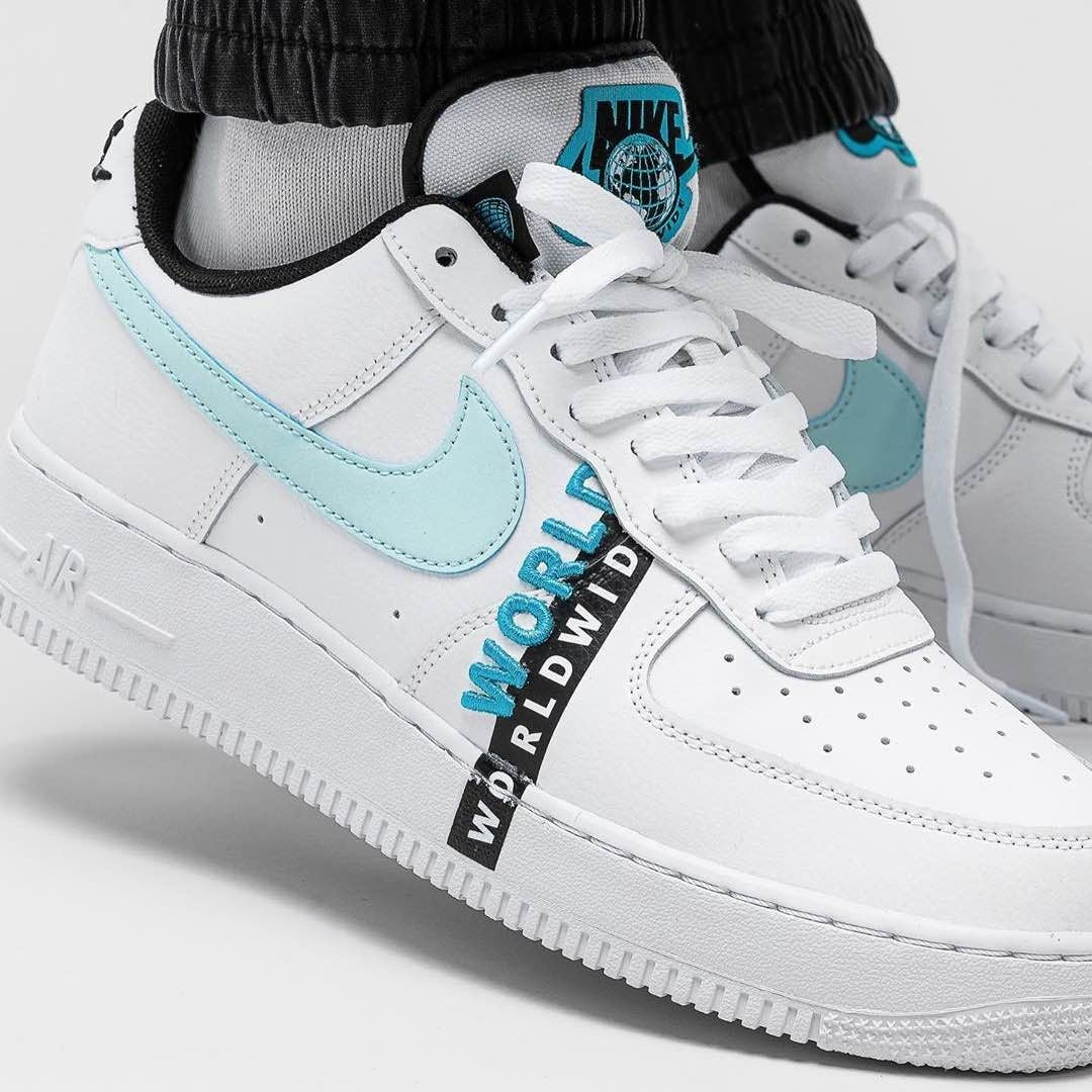 Gray and blue air force ones hotsell